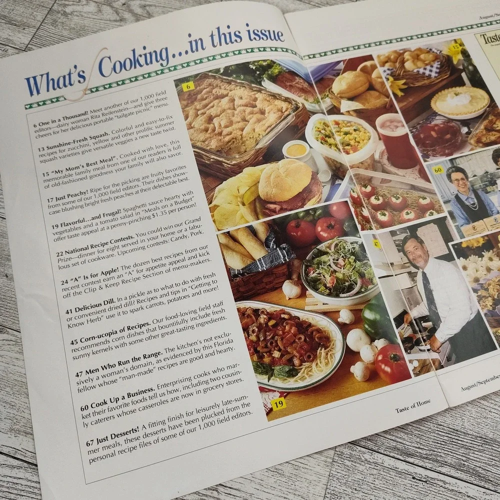 Taste of Home Magazine Aug/Sept 1994 Cooking Magazine Apple Recipes